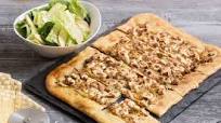 Smoked Mozzarella & Cabbage Pizza with Romaine & Apple Salad Smoked Mozzarella & Cabbage Pizza with Romaine & Apple Salad