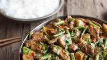 Malaysian pork and cauliflower curry with sticky rice Malaysian pork and cauliflower curry with sticky rice