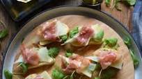 Spanish Serrano Ham and Cured Cheese Bruschetta Spanish Serrano Ham and Cured Cheese Bruschetta