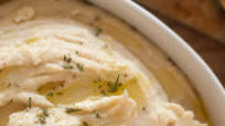 Roasted Garlic and White Bean Hummus, Served Warm Roasted Garlic and White Bean Hummus, Served Warm