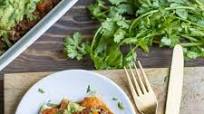 Beef Enchilada Bake with Cilantro Avocado Cream Sauce (Paleo, Whole30) Beef Enchilada Bake with Cilantro Avocado Cream Sauce (Paleo, Whole30)