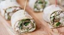 Chicken Caesar Salad Pinwheels Chicken Caesar Salad Pinwheels