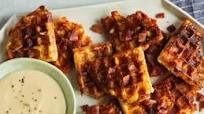 Mac and Cheese Waffles with Bacon Mac and Cheese Waffles with Bacon