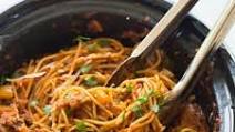 Healthier Slow Cooker Spaghetti and Meat Sauce + VIDEO Healthier Slow Cooker Spaghetti and Meat Sauce + VIDEO