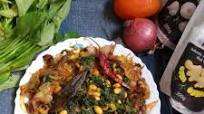 White beans with kolmi saag bhaji White beans with kolmi saag bhaji