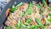 Ground Beef & Noodles Stir Fry Ground Beef & Noodles Stir Fry