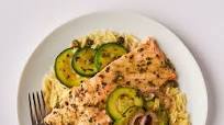 Pesto Baked Salmon with Orzo Pasta Recipe | Barilla Pesto Baked Salmon with Orzo Pasta Recipe | Barilla