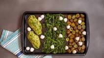 Sheet-Pan Pesto Chicken with Broccoli Rabe and Baby Potatoes Sheet-Pan Pesto Chicken with Broccoli Rabe and Baby Potatoes