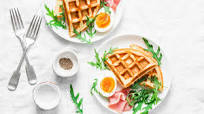 Easy waffle batter for savory waffles – Easter brunch Easy waffle batter for savory waffles – Easter brunch