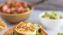 Mini Sofritas Tostada Bowls with Fried Platains Mini Sofritas Tostada Bowls with Fried Platains