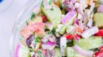 Simple Greek Village Salad (Horiatiki: Tomato Cucumber Salad) Simple Greek Village Salad (Horiatiki: Tomato Cucumber Salad)