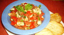 Grape Tomato and Ciliegine Mozzarella Bruschetta Grape Tomato and Ciliegine Mozzarella Bruschetta