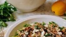 Farro Salad with Grilled Turkey, Lemon, Herbs & Feta Farro Salad with Grilled Turkey, Lemon, Herbs & Feta