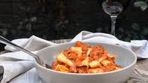 Pappardelle with authentic Bolognese sauce Pappardelle with authentic Bolognese sauce