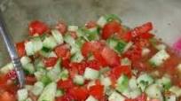 Bruschetta with Tomatoes, Cucumbers, And Basil Bruschetta with Tomatoes, Cucumbers, And Basil
