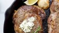 Pan Seared Ribeye with Herb Butter Pan Seared Ribeye with Herb Butter