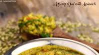 Moong Dal with Spinach recipe - How to make Moong Dal with Spinach Moong Dal with Spinach recipe - How to make Moong Dal with Spinach