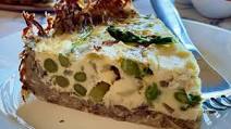 Asparagus and goat’s cheese quiche with a potato crust Asparagus and goat’s cheese quiche with a potato crust