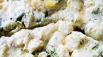 Spinach Artichoke White Cheese Pizza Spinach Artichoke White Cheese Pizza