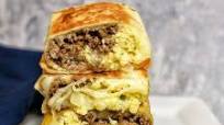 Cheesy Beef Breakfast Burrito Cheesy Beef Breakfast Burrito