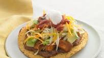 Tostadas de queso con pollo Tostadas de queso con pollo
