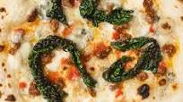 Merguez, Blue Cheese & Tuscan Kale Pizza Merguez, Blue Cheese & Tuscan Kale Pizza