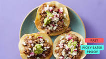 Mexican Beef Tostadas with Guacamole & Queso Fresco Mexican Beef Tostadas with Guacamole & Queso Fresco