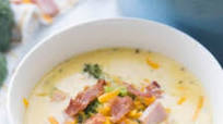 Cheesy Ham and Cauliflower Soup (Craveable Keto) Cheesy Ham and Cauliflower Soup (Craveable Keto)