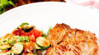 Garlic & Rosemary Boneless Pork Chops With Arugula Salad Garlic & Rosemary Boneless Pork Chops With Arugula Salad