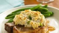 Gravy Pork Chops with Stuffing Biscuits Gravy Pork Chops with Stuffing Biscuits