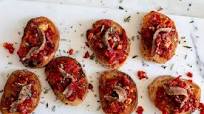 Crostini With Sun-Dried Tomato and Anchovy Crostini With Sun-Dried Tomato and Anchovy
