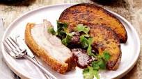 Roast pork belly adobo and kent pumpkin Roast pork belly adobo and kent pumpkin