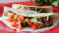 Pork Tacos with Cilantro-Avocado Cream Sauce Pork Tacos with Cilantro-Avocado Cream Sauce