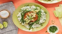 Pineapple Pork Chops with Green Beans and Jasmine Rice Pineapple Pork Chops with Green Beans and Jasmine Rice