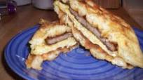Sausage and Egg Waffle Sandwich Sausage and Egg Waffle Sandwich