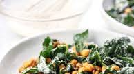 Vegan Kale Caesar Salad with Garlic Roasted Chickpeas Vegan Kale Caesar Salad with Garlic Roasted Chickpeas