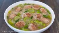Pork Bola Bola Soup with Misua and Patola Pork Bola Bola Soup with Misua and Patola