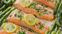 One-Pan Salmon Asparagus Recipe (VIDEO) One-Pan Salmon Asparagus Recipe (VIDEO)
