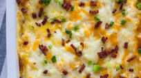 Cheesy Shredded Potato Casserole (with Low-fat Option) + Giveaway! Cheesy Shredded Potato Casserole (with Low-fat Option) + Giveaway!