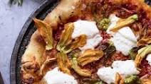 Squash Blossom Pizza with Burrata Squash Blossom Pizza with Burrata