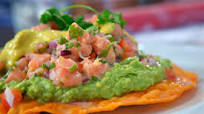 Receta de Tostada Mexicana con Ceviche Receta de Tostada Mexicana con Ceviche