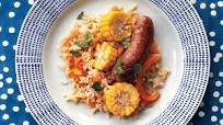 Baked Rice with Sausage, Peppers, and Corn Baked Rice with Sausage, Peppers, and Corn