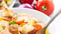 Salmon Panzanella Salad Salmon Panzanella Salad
