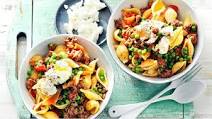 Pasta Bolognese with Peas and Ricotta Pasta Bolognese with Peas and Ricotta