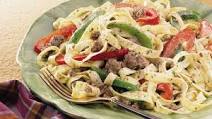 Fettuccine with Beef and Peppers Fettuccine with Beef and Peppers