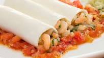 Canelones rellenos de camarón Canelones rellenos de camarón