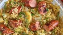 Kielbasa and Sauerkraut with Apples and Caramelized Onions Kielbasa and Sauerkraut with Apples and Caramelized Onions