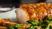 Pork Top Loin Roast With Asparagus, Spring Onion and Butter Lettuce Pork Top Loin Roast With Asparagus, Spring Onion and Butter Lettuce