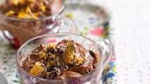 Chocolate berry mousses with honeycomb Chocolate berry mousses with honeycomb