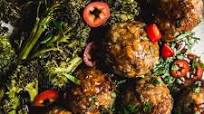 Baked Teriyaki Meatballs with Roasted Broccoli Baked Teriyaki Meatballs with Roasted Broccoli